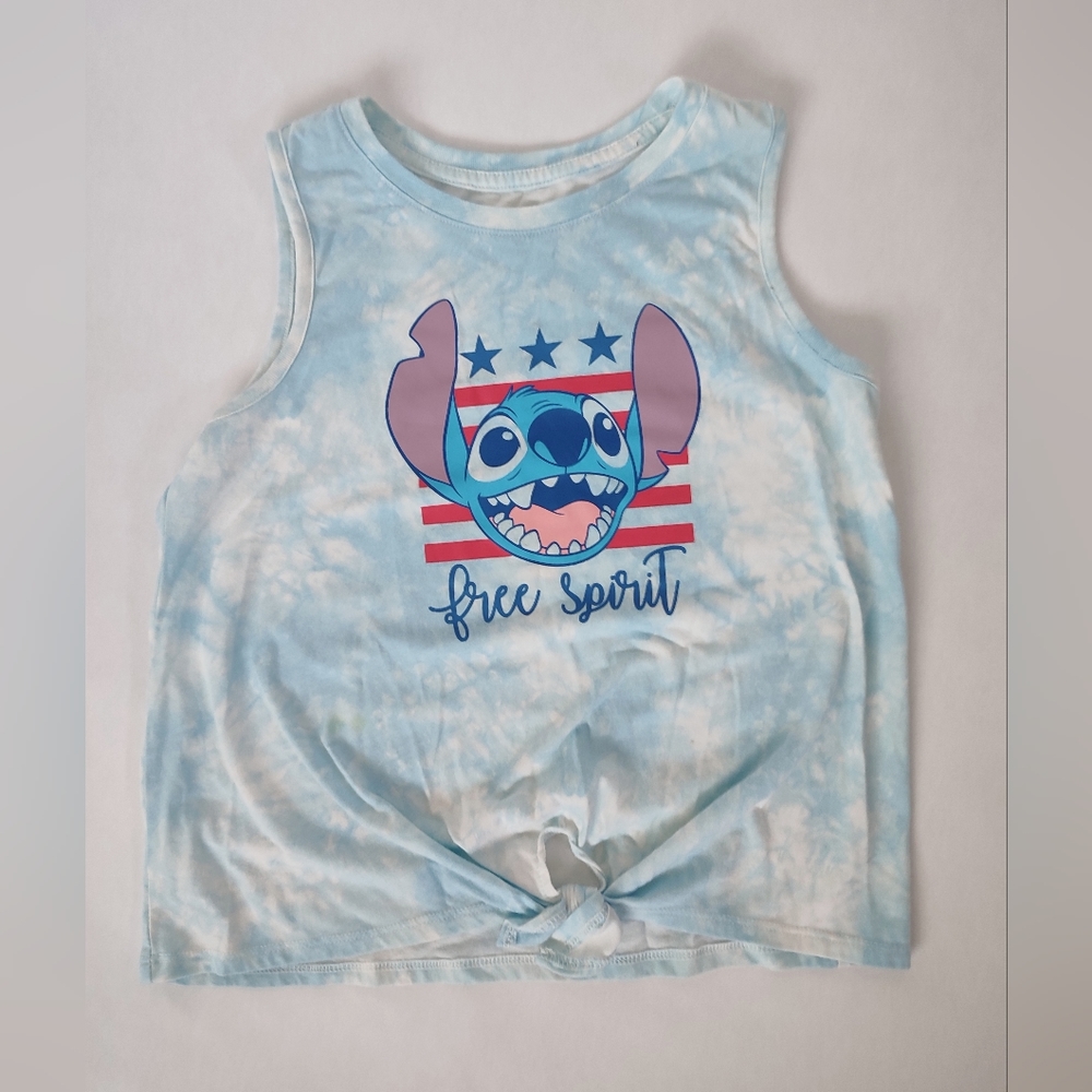 Disney tee lilo & stitch Kids T Shirt free spirit size 10/12 blue colour summer